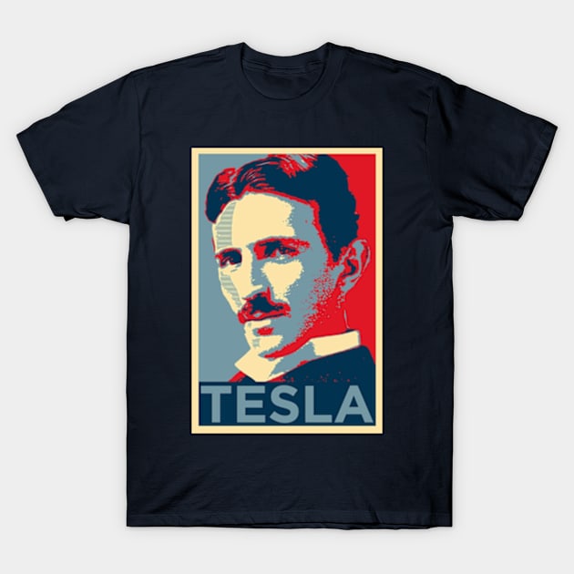 Nikola Tesla A Nerd Hero T-Shirt by OCDVampire